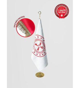 Hazine ve Maliye Bakanlığı Makam Bayrağı - Saçaklı Gold Set