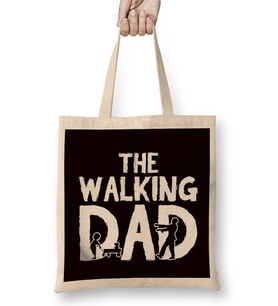 The Walking Dad Son Father Papa Daddy Stepdad Fatherhood Bez Çanta Uzun Saplı