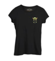 Baby Yoda - Pocket Siyah Kadın Tshirt