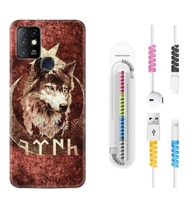 INFINIX Hot 8 9 10 11S Hot 10 Play 10T Kılıf Kablo Koruma Spiral Silikon Göktürk 3 1412