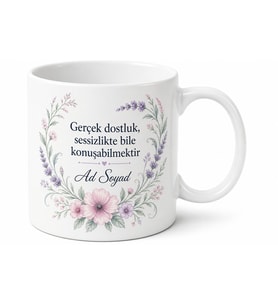 Yakın Arkadaş İçin Mesajlı Hediyelik Baskılı Kupa Bardak Anı Hediyesi
