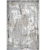 Eliana Home Baskılı, Yıkanabilir Kaymaz Taban Salon Halısı LNA0283-SM10 100x150 cm (Gri)