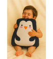 Labubu Peluş Bebek Dekoratif Yastık, Uyku Arkadaşı Labubu Oyuncak (Siyah & Beyaz)