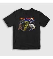 Presmono Unisex Çocuk Siyah Band Iron Maiden T-Shirt 85331tt