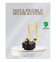 Mey İthalat® Dönen Nota Figürlü Müzik Box Işıltılı Dekoratif Tasarım