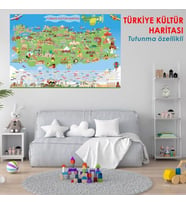 S.T. TÜRKİYE KÜLTÜR HARİTASI 95 CM X 150 CM