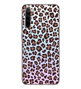 Redmi Note 8 Uyumlu Leopar Desenli Şeffaf Telefon Kılıfı