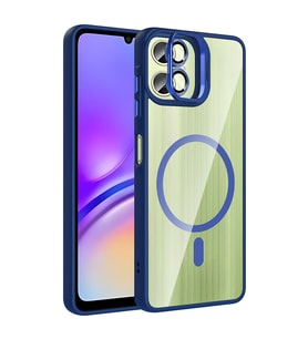 Samsung Galaxy A07 Kılıf Kamera Lens Hediyeli Standlı M-Safe Şarj Özellikli Etro