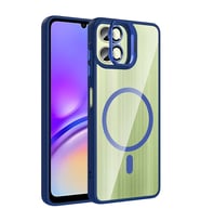 Samsung Galaxy A07 Kılıf Kamera Lens Hediyeli Standlı M-Safe Şarj Özellikli Etro