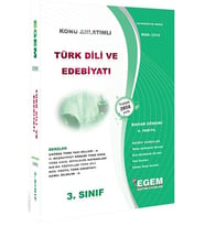 Egem Eğitim Yayınları 3. Sınıf 6. Yarıyıl Konu Anlatımlı Türk Dili ve Edebiyatı - Kod 3314 / 9786055424626 (Çok Renkli)