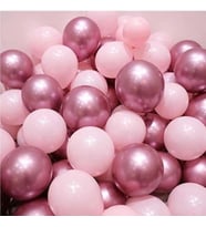 Krom Pembe Ve Mat (pastel) Pembe Renk 10 Lu Balon
