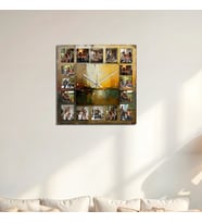 Kişiye Özel 16 Resimli Pastel Renkli Estetik Ve Modern Ahşap Duvar Saati ( 5 mm  Kalınlığında )