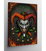 Kanvas Tablo Korkutucu Joker ve Gülen Yüz