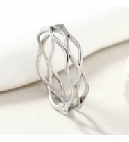 Chavin Çelik Silver Sarmal Model Bayan Yüzük ev29by (Gri)