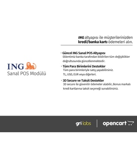 OpenCart - ING Sanal POS Modülü