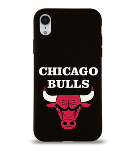 Apple iPhone XR Uyumlu Lansman Kılıf Chicago Bulls Tasarımlı Altı Kapalı İçi Kadife Kaplı  Kapak (Şeffaf)