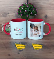 Eczane Teknikeri Kupa Bardak Kırmızı Fotoğraflı Tıp Bayramı Hediyesi