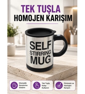 Toz İçecekler İçin Hızlı Karıştırma Özellikli Termos Kupa