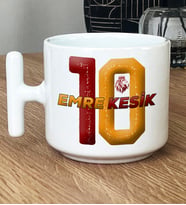 Kişiye Özel Taraftar Hediye T Kupa Bardak Sevgiliye Babaya Erkek Kardeşe Hediye (Beyaz)