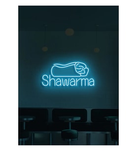 Shawarma Yazılı ve Şekilli Neon Tabela