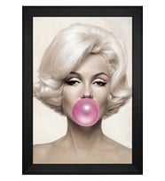 Kadın Motifli Kanvas Tablo 50 x 70 cm Siyah Çerçeve
