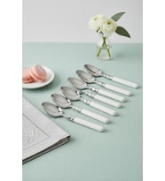 6 lı Paslanmaz Çelik Soft Beyaz Yemek Kaşığı Seti