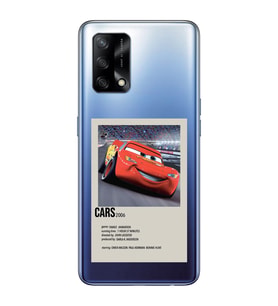 Oppo A74 Uyumlu Cars Mcqueen Desenli Şeffaf Telefon Kılıfı