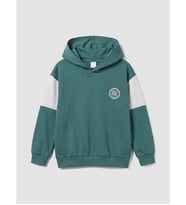 LCW Kids Yeşil Baskılı Erkek Çocuk Soft Touch Sweatshirt