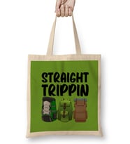 Funny Travel Gift design Lover-Trippin Wanderlust Journey Adventurer Vacation Bez Çanta Uzun Saplı