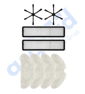 Dreame D10S, D10S PRO, D9 MAX GEN2 Uyumlu 2 Yan Fırça 2 Filtre 4 Mop PKT-iasgf0000260