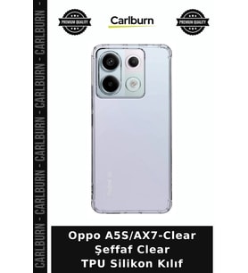 Oppo A5S/AX7-Clear Şeffaf Clear TPU Silikon Kılıf Cihaz Kılıfı Cep Koruyucu