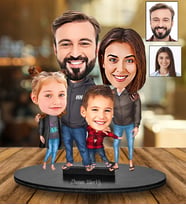 Kişiye Özel Aile Tasarımlı Karikatür Biblo 159
