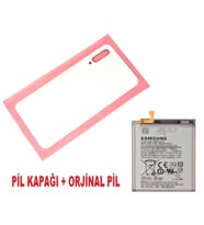 Tkgz Samsung Galaxy A30S A307 Arka Pil Batarya Kapağı + PİL BEYAZ