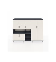 Hyperion Dolap 13 Raflı 7 Kapaklı 220x44x163 Antrasit-Aytaşı/Antrasit