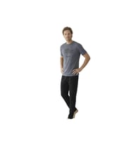 Donwear Erkek %100 Pamuk Penye Yazlık Kısa Kollu Pijama Takımı (Füme)