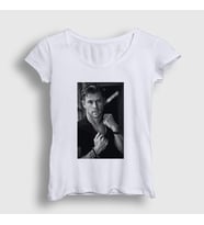 Presmono Kadın Beyaz Grayscale Chris Hemsworth T-Shirt 358699tt (Beyaz)