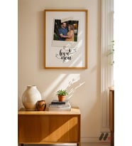 Kişiye Özel I Love You Polaroid Poster, Ahşap Çerçeveli Duvar Tablosu - Sevdiklerinize