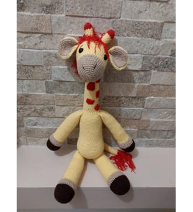 Benekli Zürafa Amigurumi Organik Oyuncak