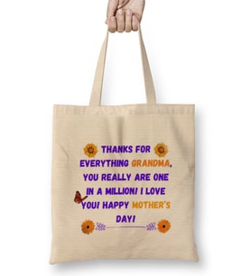 Mother’s Day Sayings & Quotes For Mom BIG HUG 2021 Bez Çanta Uzun Saplı