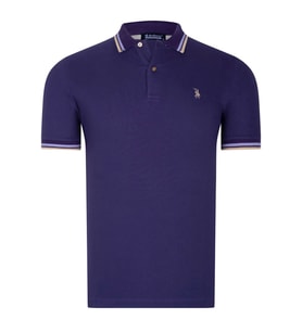 T8594 DEWBERRY ERKEK T-SHIRT-KOYU MOR