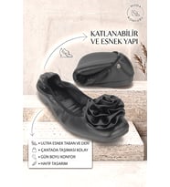 Kiara Kadın Babet Ayakkabı — RENK: SİYAH CİLT, NUMARA: 37