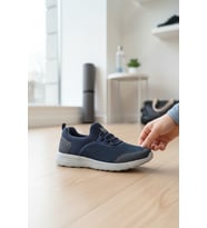 Enoch Kadın Esnek Tabanlı Günlük Spor Ayakkabı Slip-On Yürüyüş Sneaker (Lacivert)