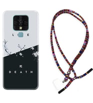 Tecno Camon 16 18P Pova Kılıf Boyun Asklı Rasta Silikon Life and Death 1339