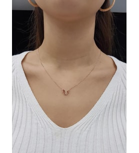 Kelebek Lazer Mineli Minimal Kolye (Karışık)