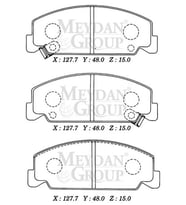 HONDA CIVIC- SD/HB- 88/91; ÖN FREN BALATASI (DİSK) (127,8X48X15) (DAIWA) 45022-SA6-600 401-6350A