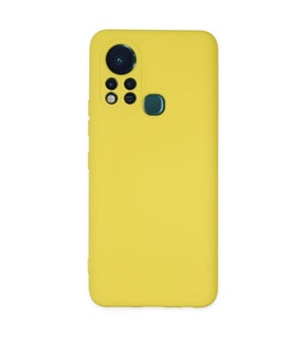 İnfinix Hot 11s Kılıf Nano İçi Kadife Silikon - Sarı