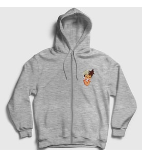 Presmono Unisex Gri Melting XXXTentacion Fermuarlı Kapüşonlu Sweatshirt 48249tt (Gri)
