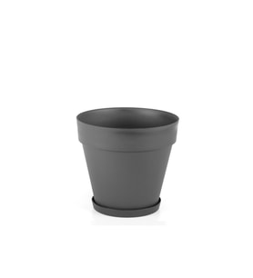 Omnipazar SO-YS04 Yalı Saksı Tabaklı 6 lt No 4 Antrasit (15002)