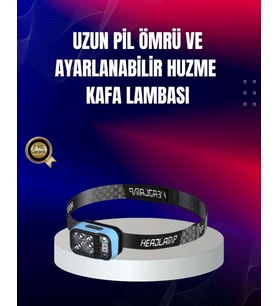 Süper Parlak LED Kafa Feneri 3 Renk 53 Mod Type C Şarjlı