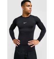 Nike Pro Dri Fit Tight Top Mens LS Uzun Kollu Erkek Antreman Sweatshirt Siyah